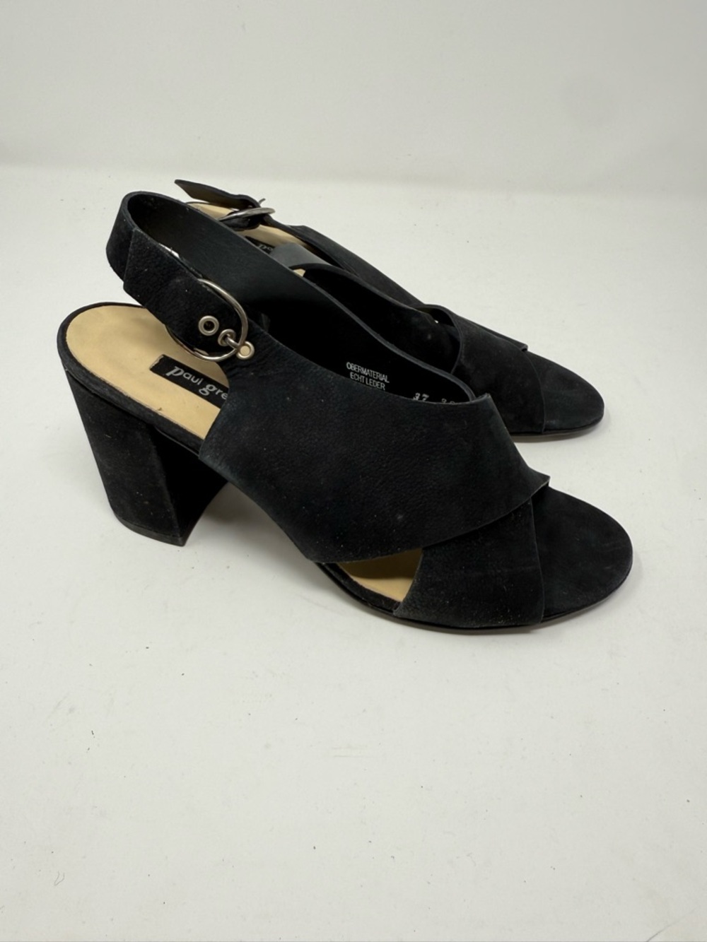 Paul Green Nubuck Cross Strap Heels